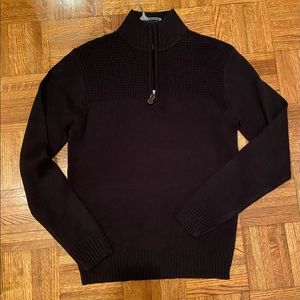Black Quarter Zip Sweater